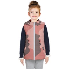 Illustrations Of Love And Kissing Women Kids  Hooded Puffer Vest