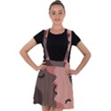 Illustrations Of Love And Kissing Women Velvet Suspender Skater Skirt View1