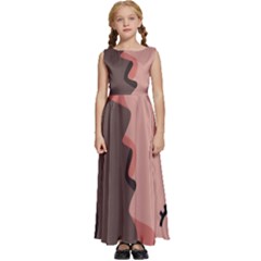 Illustrations Of Love And Kissing Women Kids  Satin Sleeveless Maxi Dress by anzea