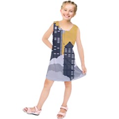 Minimal Skyscrapers Kids  Tunic Dress