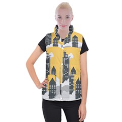 Minimal Skyscrapers Women s Button Up Vest