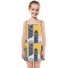 Minimal Skyscrapers Kids  Summer Sun Dress by anzea