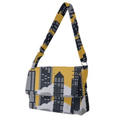 Minimal Skyscrapers Full Print Messenger Bag (l)