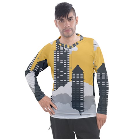 Minimal Skyscrapers Men s Pique Long Sleeve T-shirt by anzea