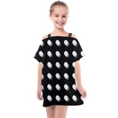 Background Dots Circles Graphic Kids  One Piece Chiffon Dress by Ndabl3x