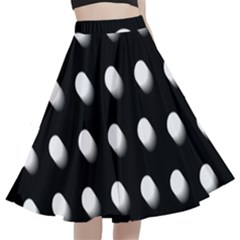 Background Dots Circles Graphic A-line Full Circle Midi Skirt With Pocket by Ndabl3x