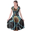 Organism Neon Science Cap Sleeve Wrap Front Dress View1