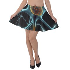 Organism Neon Science Velvet Skater Skirt