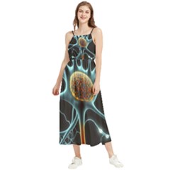 Organism Neon Science Boho Sleeveless Summer Dress by Ndabl3x