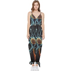 Organism Neon Science Sleeveless Tie Ankle Chiffon Jumpsuit by Ndabl3x