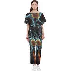 Organism Neon Science Batwing Lightweight Chiffon Jumpsuit by Ndabl3x