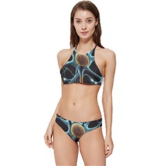 Organism Neon Science Banded Triangle Bikini Set by Ndabl3x