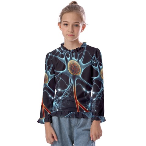 Organism Neon Science Kids  Frill Detail T-shirt by Ndabl3x