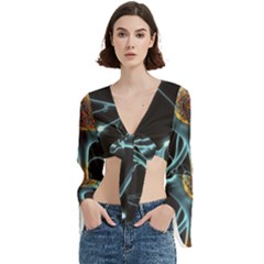 Organism Neon Science Trumpet Sleeve Cropped Top