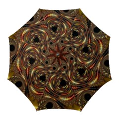 Geometric Art Fractal Abstract Art Golf Umbrellas by Ndabl3x