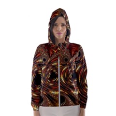 Geometric Art Fractal Abstract Art Women s Hooded Windbreaker