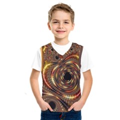 Geometric Art Fractal Abstract Art Kids  Basketball Tank Top by Ndabl3x