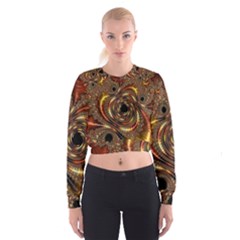 Geometric Art Fractal Abstract Art Cropped Sweatshirt