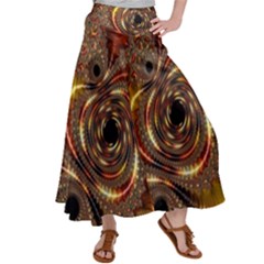 Geometric Art Fractal Abstract Art Women s Satin Palazzo Pants by Ndabl3x