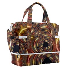 Geometric Art Fractal Abstract Art Sports Shoulder Bag With Shoes Compartment by Ndabl3x