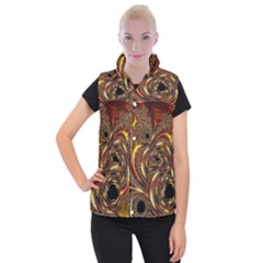 Geometric Art Fractal Abstract Art Women s Button Up Vest