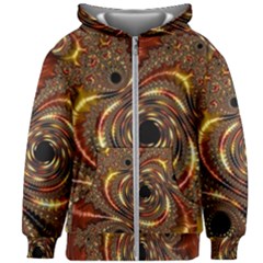 Geometric Art Fractal Abstract Art Kids  Zipper Hoodie Without Drawstring