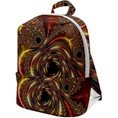 Geometric Art Fractal Abstract Art Zip Up Backpack by Ndabl3x