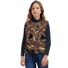 Geometric Art Fractal Abstract Art Kid s Button Up Puffer Vest	