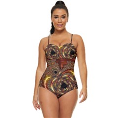 Geometric Art Fractal Abstract Art Retro Full Coverage Swimsuit by Ndabl3x