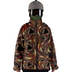 Geometric Art Fractal Abstract Art Men s Zip Ski And Snowboard Waterproof Breathable Jacket