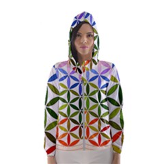 Mandala Rainbow Colorful Women s Hooded Windbreaker