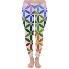 Mandala Rainbow Colorful Classic Winter Leggings by Ndabl3x