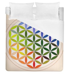 Mandala Rainbow Colorful Duvet Cover (queen Size) by Ndabl3x