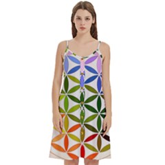 Mandala Rainbow Colorful Women s Spaghetti Strap Pullover Cami Dress