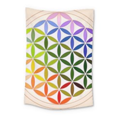 Mandala Rainbow Colorful Small Tapestry