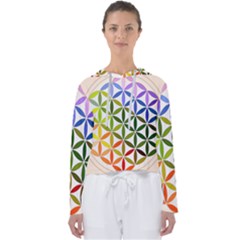 Mandala Rainbow Colorful Women s Slouchy Sweat