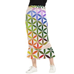 Mandala Rainbow Colorful Maxi Fishtail Chiffon Skirt by Ndabl3x