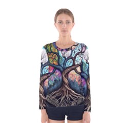 Tree Colourful Women s Long Sleeve T-shirt