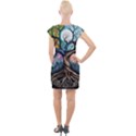 Tree Colourful Cap Sleeve Bodycon Dress View2