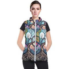 Tree Colourful Women s Puffer Vest