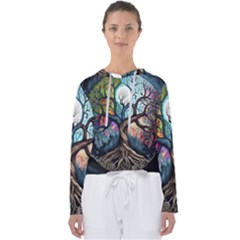 Tree Colourful Women s Slouchy Sweat