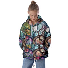 Tree Colourful Kids  Oversized Hoodie