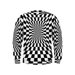 Optical Illusion Chessboard Tunnel Kids  Sweatshirt