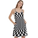 Optical Illusion Chessboard Tunnel Mini Camis Dress With Pockets View3