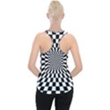 Optical Illusion Chessboard Tunnel Piece Up Tank Top View2