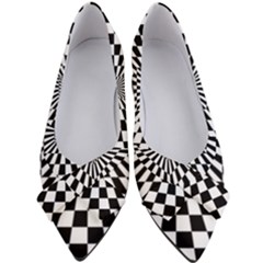 Optical Illusion Chessboard Tunnel Women s Bow Heels by Ndabl3x