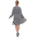 Optical Illusion Chessboard Tunnel All Frills Chiffon Dress View2