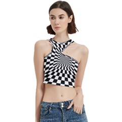 Optical Illusion Chessboard Tunnel Cut Out Top by Ndabl3x