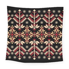 Vector Illustration Of Ukrainian Folk Seamless Pattern Ethnic Ornament Border Element Traditional Square Tapestry (large)