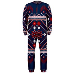 Ukrainian Folk Seamless Pattern Ornament Art Onepiece Jumpsuit (men) by Bedest